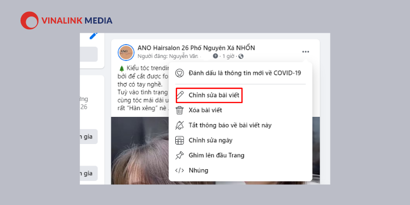 Cách 2: Thay thế bằng một bài quảng cáo mới